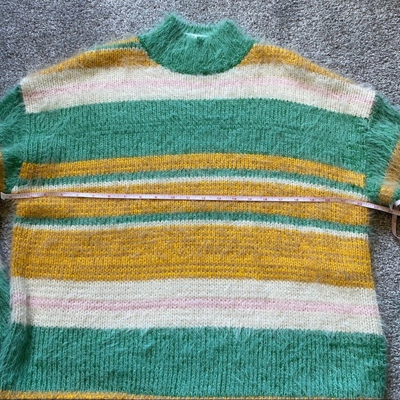 Kimchi Blue Turtleneck Striped Fuzzy Cozy Sweater - Picture 11 of 15